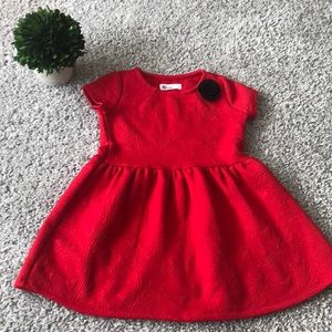 Red dress with black rose